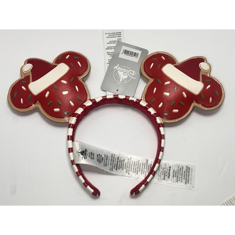 BNWT Disney Parks Minnie Mouse Soft Gingerbread Cookie Ear Christmas Headband